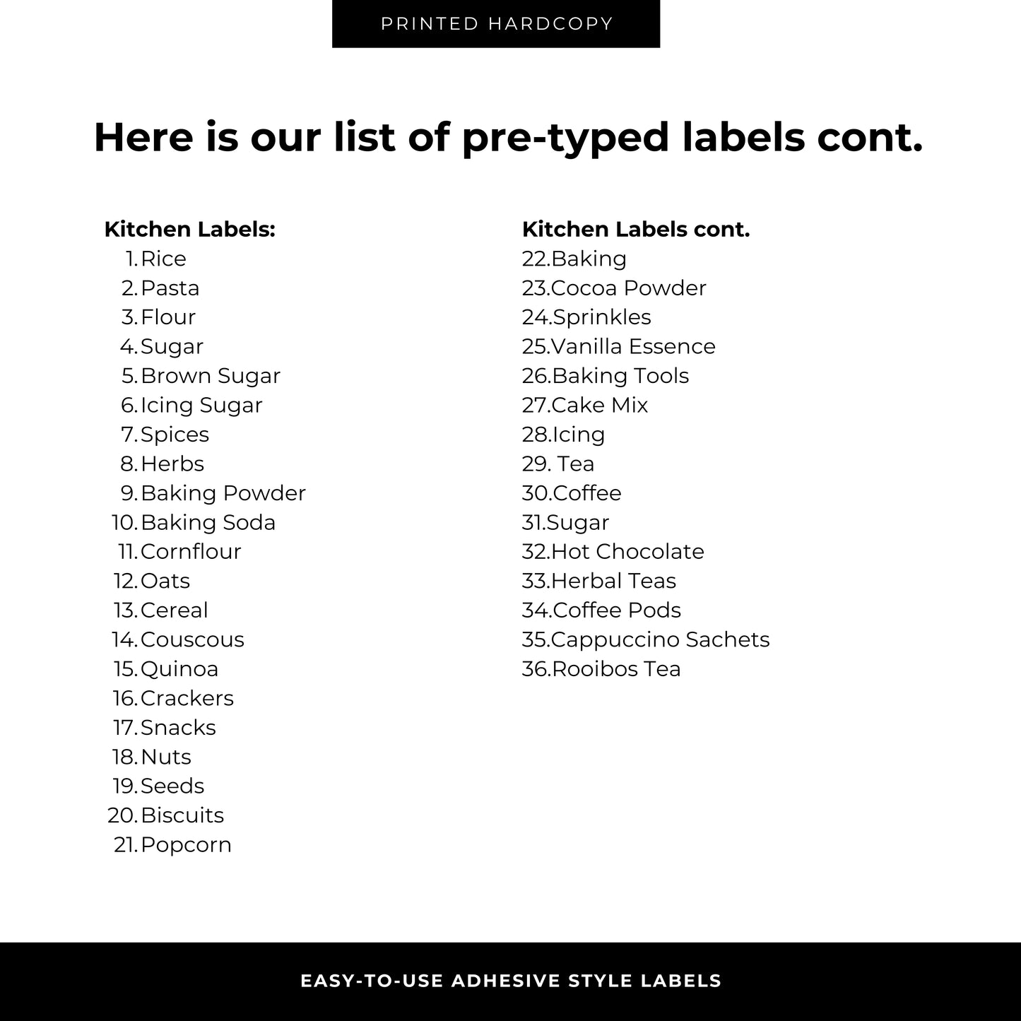 SheSorts Style Labels