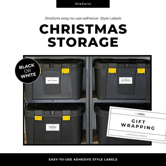 SheSorts Christmas Labels