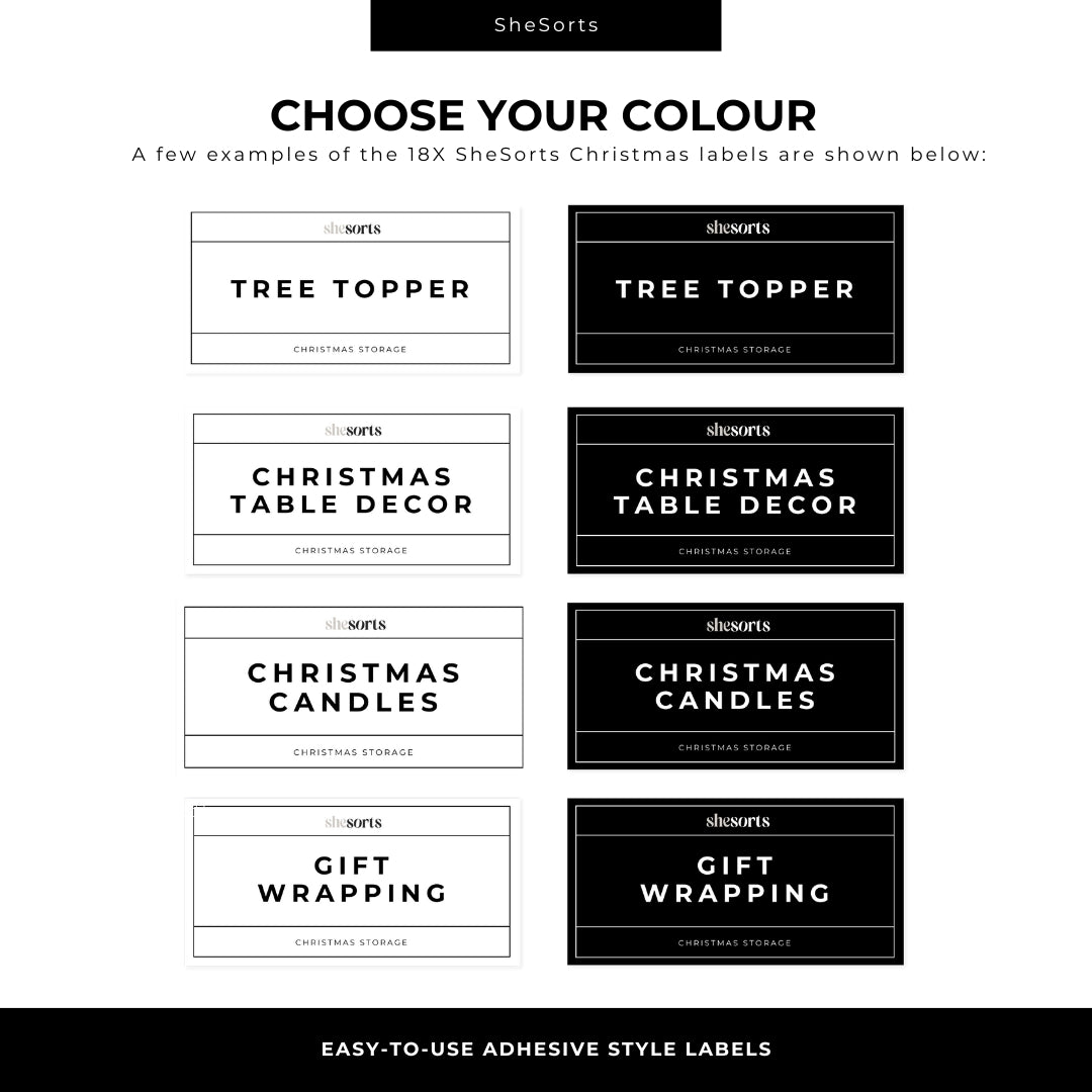 SheSorts Christmas Labels
