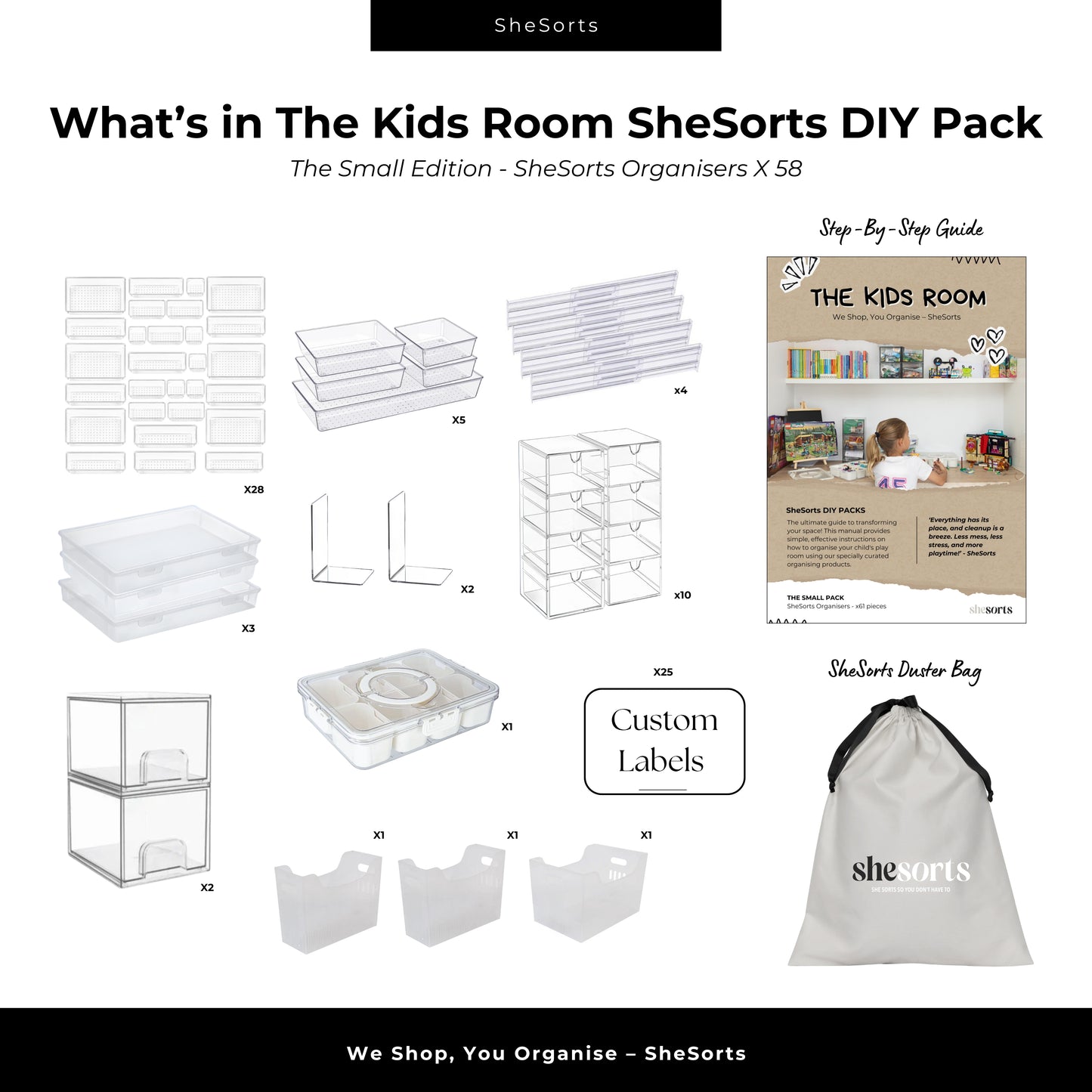 SheSorts DIY Kids Room Pack – Small