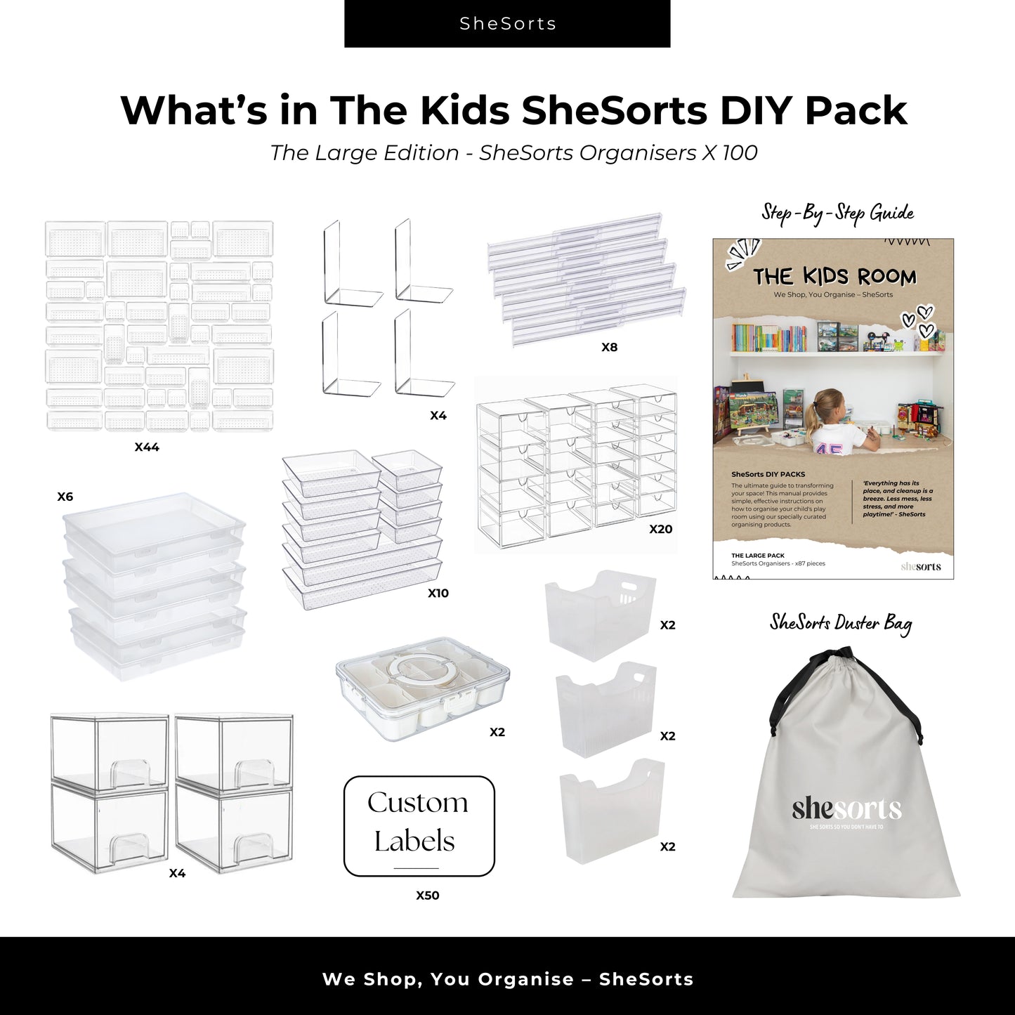 SheSorts DIY Kids Room Pack – Large